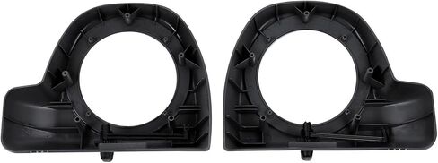 HR3 Custom 6.5 in. Fairing Lower Speaker Boxes Compatible with 2014-later Harley Touring Road Glide, Street Glide, Electra Glide Std (Silver/Black Honeycomb Fade) in Saudi Arabia
