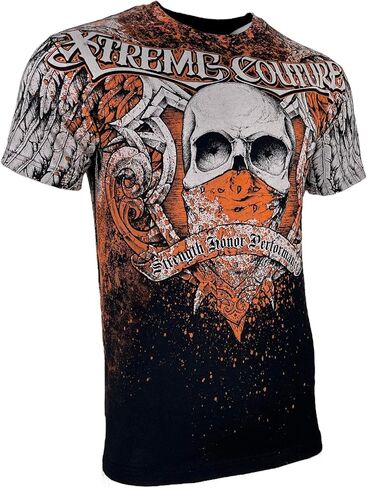 Xtreme Couture by Affliction Men's T-Shirt Orthodox Skull Biker in Saudi Arabia
