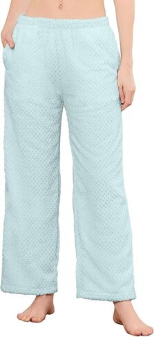 Heartnice Women's Fleece Pajama Pants ، قيعان PJ ناعمة دافئة مع جيوب مريحة صالة غامضة in Saudi Arabia