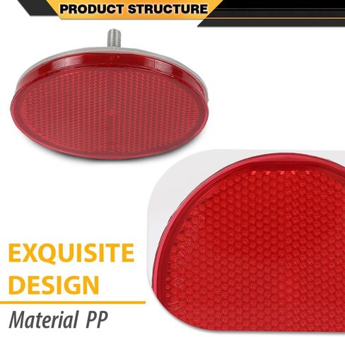 Rear Driver or Passenger Side Bumper Reflector Compatible with Toyota Sienna 2011-2020, Fit Toyota Corolla 2009-2010 8191002040, TO2830104 Round in Saudi Arabia