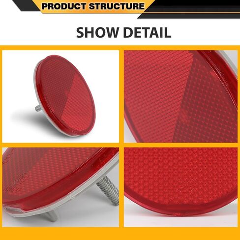 Rear Driver or Passenger Side Bumper Reflector Compatible with Toyota Sienna 2011-2020, Fit Toyota Corolla 2009-2010 8191002040, TO2830104 Round in Saudi Arabia