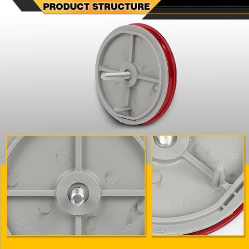 Rear Driver or Passenger Side Bumper Reflector Compatible with Toyota Sienna 2011-2020, Fit Toyota Corolla 2009-2010 8191002040, TO2830104 Round in Saudi Arabia