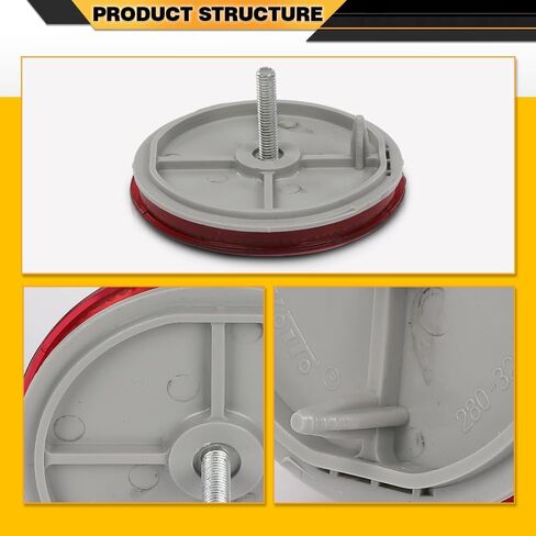 Rear Driver or Passenger Side Bumper Reflector Compatible with Toyota Sienna 2011-2020, Fit Toyota Corolla 2009-2010 8191002040, TO2830104 Round in Saudi Arabia