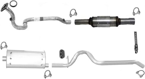 Engine Pipe Muffler Tail Pipe Catalytic Converter Exhaust System Replacement Parts for Jeep Cherokee 4.0L 1996 1997 1998 1999 to Production Date 01/20/2000 in Saudi Arabia