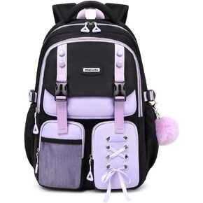 Girls Backpack,Lightweight Durable Backpack,Water-Resistant Elementary Middle High School Cute Large Backpacks Travel Daypack with Reflective Stripes in Saudi Arabia
