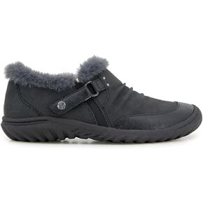 JBU Women's Heather Low Top Comfort Casual Fashion Faux Fur Slip On Shoe, Brown, 6 in Kuwait