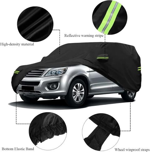 5-Layer All-Weather Waterproof Light-Weight Car Cover for Toyota Grand Highlander 2024-2025.Full Car Cover Outdoor Waterproof Sun Rain Snow Hail Protection,with a Free Storage Bag (Silver) in Saudi Arabia