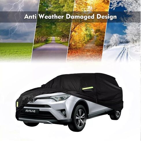 5-Layer All-Weather Waterproof Light-Weight Car Cover for Toyota Grand Highlander 2024-2025.Full Car Cover Outdoor Waterproof Sun Rain Snow Hail Protection,with a Free Storage Bag (Silver) in Saudi Arabia