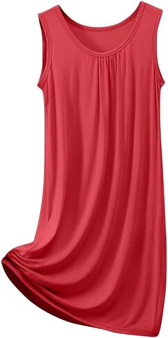 Aniywn Plus Size Nightgowns for Women 4x-5x Tank Top V Neck Tank Nightgowns Women Sleepwear Sleeveless Dresses Sleep Shirts in Saudi Arabia