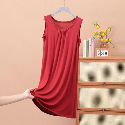Aniywn Plus Size Nightgowns for Women 4x-5x Tank Top V Neck Tank Nightgowns Women Sleepwear Sleeveless Dresses Sleep Shirts in Saudi Arabia