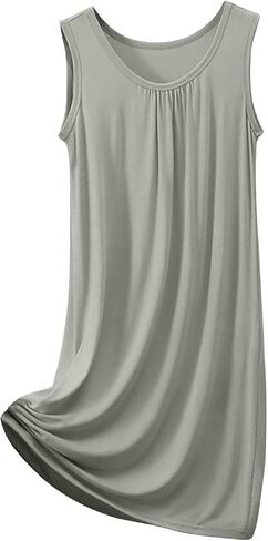 Aniywn Plus Size Nightgowns for Women 4x-5x Tank Top V Neck Tank Nightgowns Women Sleepwear Sleeveless Dresses Sleep Shirts in Saudi Arabia