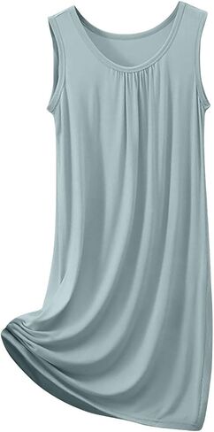 Aniywn Plus Size Nightgowns for Women 4x-5x Tank Top V Neck Tank Nightgowns Women Sleepwear Sleeveless Dresses Sleep Shirts in Saudi Arabia