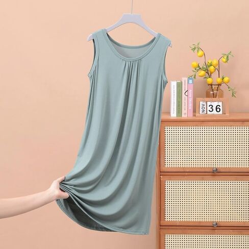 Aniywn Plus Size Nightgowns for Women 4x-5x Tank Top V Neck Tank Nightgowns Women Sleepwear Sleeveless Dresses Sleep Shirts in Saudi Arabia