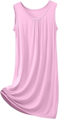 Aniywn Plus Size Nightgowns for Women 4x-5x Tank Top V Neck Tank Nightgowns Women Sleepwear Sleeveless Dresses Sleep Shirts in Saudi Arabia