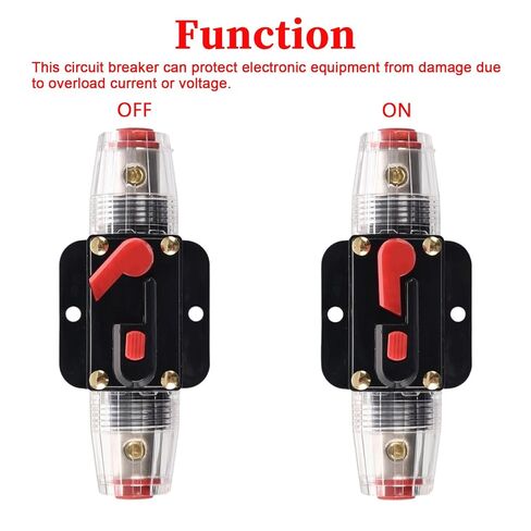 30 أمبير قاطع الدائرة اليدوي إعادة ضبط الصمامات المضمنة ، 12V-48V DC للسيارة الصوتية البحرية التصيد القوارب حماية نظام الطاقة الشمسية in Kuwait