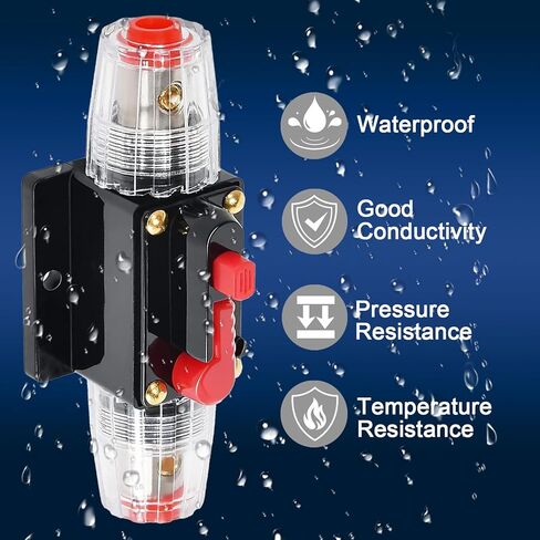 30 أمبير قاطع الدائرة اليدوي إعادة ضبط الصمامات المضمنة ، 12V-48V DC للسيارة الصوتية البحرية التصيد القوارب حماية نظام الطاقة الشمسية in Kuwait