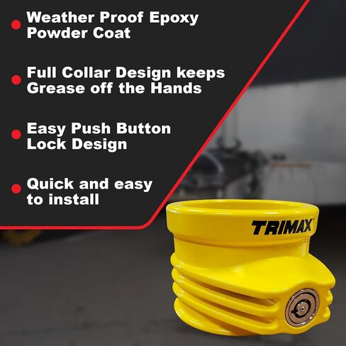 قفل دبوس العجلة الخامسة من سبيكة TRIMAX TFW60 فائقة القوة، (إصدار جديد محسن)، أصفر in Kuwait