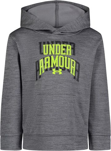 سترة بغطاء للرأس منسوجة بجيب من Under Armour UA، أزرق/رمادي هورايزون، 4T in Saudi Arabia
