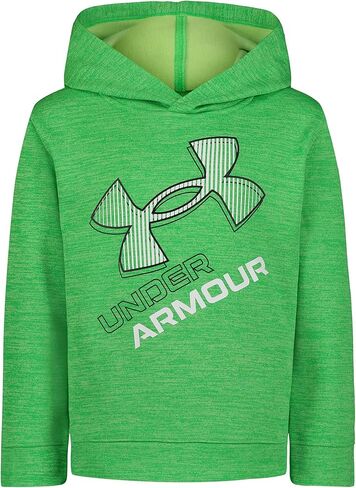 سترة بغطاء للرأس منسوجة بجيب من Under Armour UA، أزرق/رمادي هورايزون، 4T in Saudi Arabia