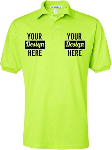 INK STITCH Men 437msr Custom Stitching Embroidery Logo Texts SpotShield Polo Shirts in Kuwait
