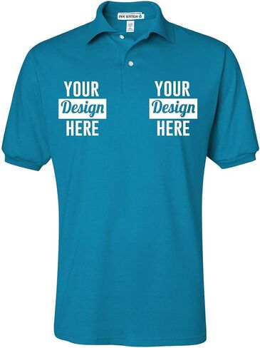 INK STITCH Men 437msr Custom Stitching Embroidery Logo Texts SpotShield Polo Shirts in Kuwait
