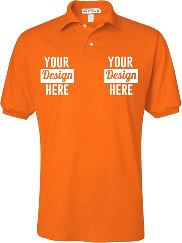 INK STITCH Men 437msr Custom Stitching Embroidery Logo Texts SpotShield Polo Shirts in Kuwait