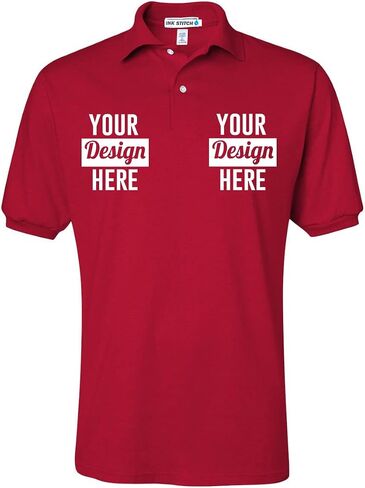 INK STITCH Men 437msr Custom Stitching Embroidery Logo Texts SpotShield Polo Shirts in Kuwait
