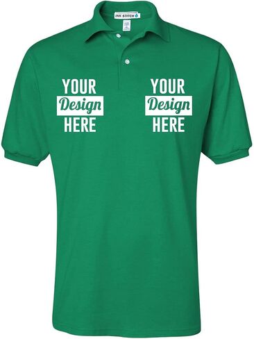 INK STITCH Men 437msr Custom Stitching Embroidery Logo Texts SpotShield Polo Shirts in Kuwait