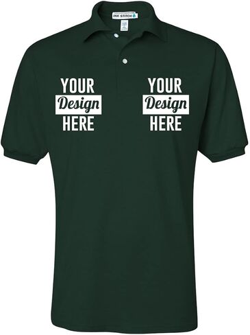INK STITCH Men 437msr Custom Stitching Embroidery Logo Texts SpotShield Polo Shirts in Kuwait