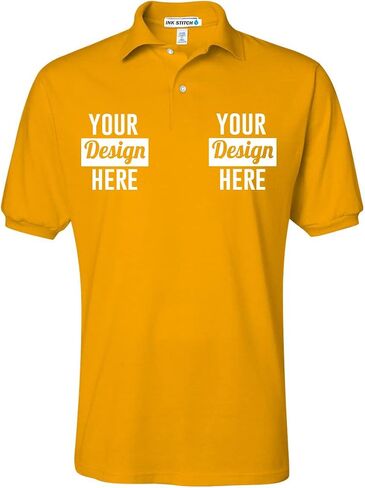 INK STITCH Men 437msr Custom Stitching Embroidery Logo Texts SpotShield Polo Shirts in Kuwait