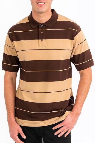Weiv Men's Pique Polo Short Sleeve Shirt Midweight Cotton Blend Button Down in Kuwait