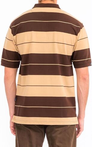 Weiv Men's Pique Polo Short Sleeve Shirt Midweight Cotton Blend Button Down in Kuwait