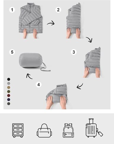 BGOWATU Men's Lightweight Packable Puffer Jacket Warm Winter Jacket for Men Down Alternative Puffy Coat in Kuwait