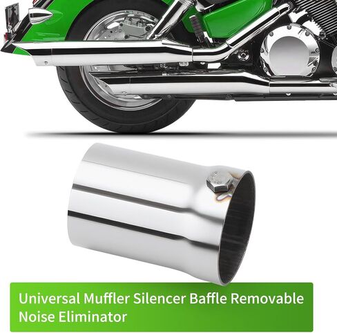 Motorcycle DB Killer 51mm Universal Muffler Silencer Baffle Removable Noise Eliminator Motorcycle Exhaust Pipe Muffler Fit for Harley Honda Kawasaki Suzuki Yamaha in Kuwait
