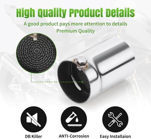 Motorcycle DB Killer 51mm Universal Muffler Silencer Baffle Removable Noise Eliminator Motorcycle Exhaust Pipe Muffler Fit for Harley Honda Kawasaki Suzuki Yamaha in Kuwait