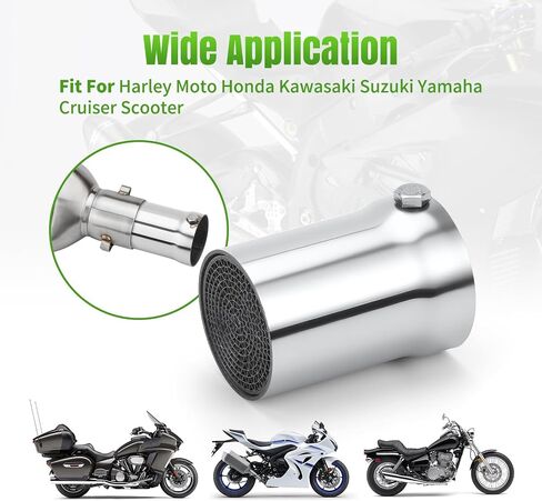 Motorcycle DB Killer 51mm Universal Muffler Silencer Baffle Removable Noise Eliminator Motorcycle Exhaust Pipe Muffler Fit for Harley Honda Kawasaki Suzuki Yamaha in Kuwait