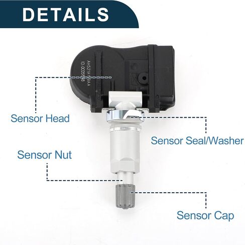 Tire Pressure Sensor for Land Rover Defender 110 2020-2023 433MHz No.AH521A159AA/4H231A159AE Tire Pressure Monitoring Sensor 4 Pc in Saudi Arabia