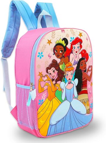 Disney Princess Backpack and Lunch Box Set - Bundle with 15" School Bag, Lunch Bag, Water Bottle, Stickers, More | Disney Princess Backpack with Lunchbox for Girls, Kids in Saudi Arabia