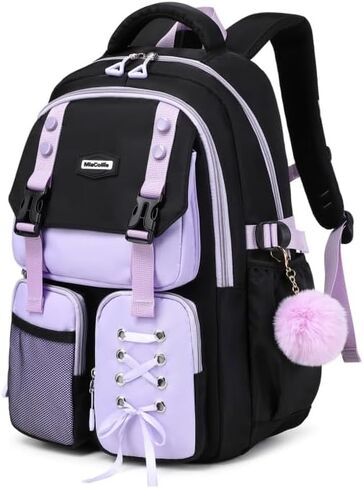 Girls Backpack,Lightweight Durable Backpack,Water-Resistant Elementary Middle High School Cute Large Backpacks Travel Daypack with Reflective Stripes in Saudi Arabia