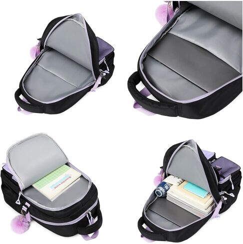 Girls Backpack,Lightweight Durable Backpack,Water-Resistant Elementary Middle High School Cute Large Backpacks Travel Daypack with Reflective Stripes in Saudi Arabia