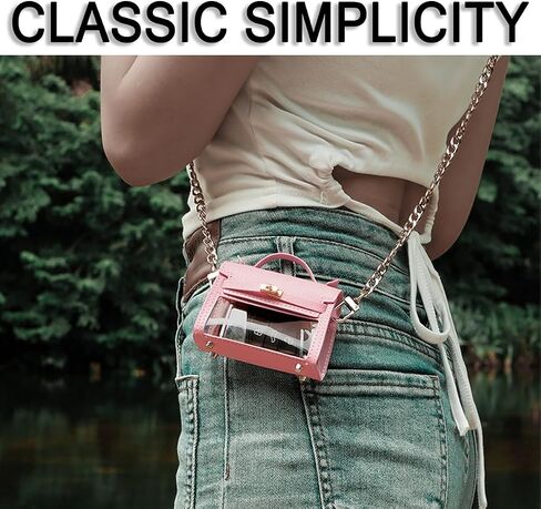 Besulen Mini Creative Car Care Case ، لطيفة صغيرة رائعة من جلود المفاتيح من الجلد الشفافة ، محفظة Handbag ، محفظة محفظة للماء ، محفظة للنساء (Pink) in Saudi Arabia