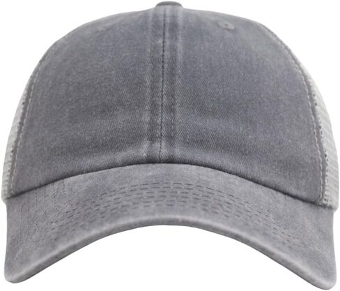 مريح القبعات البيسبول الشاحنة العتيقة- M/L/XL/XXL الرجال الرجال غير المنظمة غسيل أبي الغسيل | Snapback | التاج الناعم | شبكة ناعمة in Kuwait