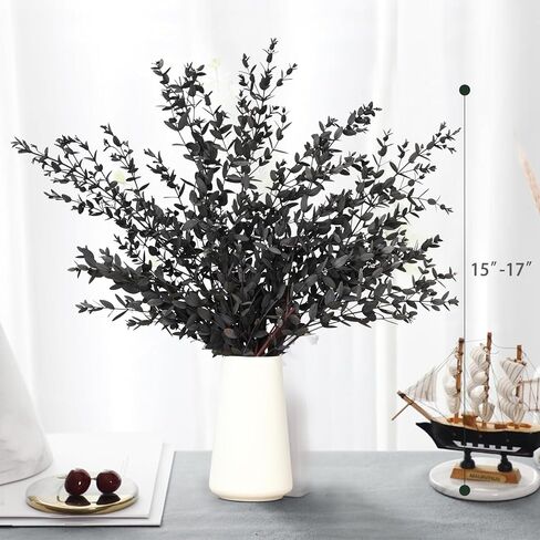 Dried Eucalyptus Leaves Real Preserved Stems, Fresh Eucalyptus Garland Branches for Shower, Dried Plant Live Bundle Purple Leaves for Wedding Wreath Party Home Fragrance Vase Decor in Kuwait