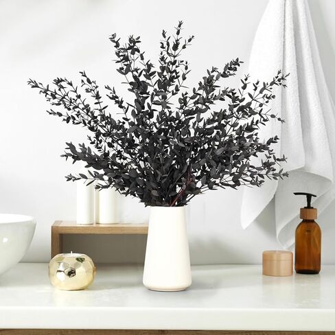 Dried Eucalyptus Leaves Real Preserved Stems, Fresh Eucalyptus Garland Branches for Shower, Dried Plant Live Bundle Purple Leaves for Wedding Wreath Party Home Fragrance Vase Decor in Kuwait