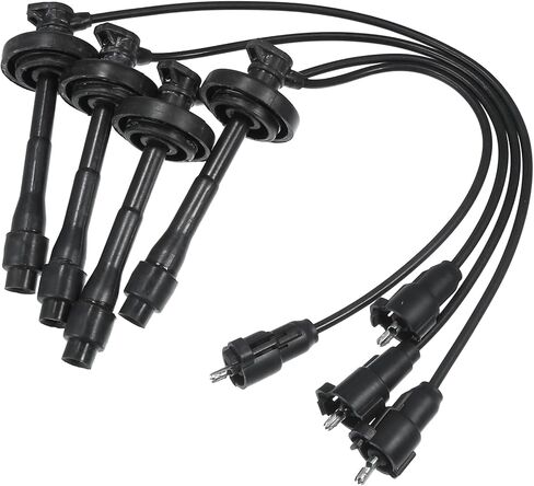 Car Spark Clop Coil Wires Ignition Coil Harness Cable 5mm Fit to Toyota Corolla L4 1.8L 1998-2002 - Pack of 4 Item Bublication in Saudi Arabia