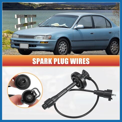 Car Spark Clop Coil Wires Ignition Coil Harness Cable 5mm Fit to Toyota Corolla L4 1.8L 1998-2002 - Pack of 4 Item Bublication in Saudi Arabia