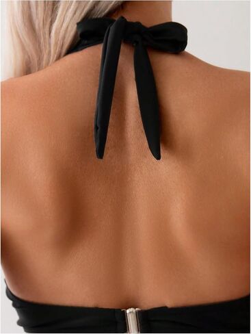 SweatyRocks Women's Cut Out Halter Bikini Top Top Up Underwire Bathing Suit Tops in Saudi Arabia