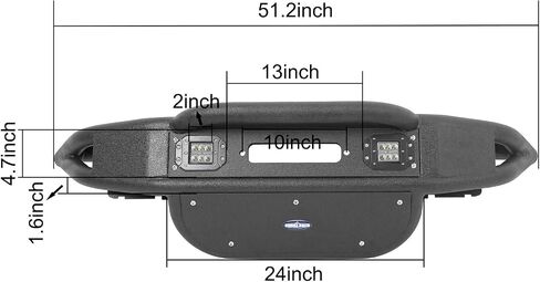 Hoke Road Ofrroad Steel Steel Pubular Prity W/Winch Plate & LED Lights for 2007-2018 Jeep Wrangler JK & Unlimited 2/4 Doors in Kuwait