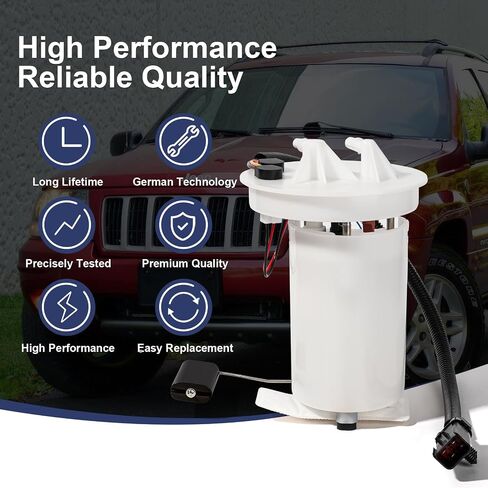 مجموعة وحدة مضخات الوقود الكهربائية مجموعة متوافقة مع Jeep Grand Cherokee 1999 2000 2001 2002 2003 2004 L6 4.0L V8 4.7L GAS WJ استبدال E7127MN E7127M P75041M Vanbol0154 مع إرسال وحدة O-Ring in Saudi Arabia