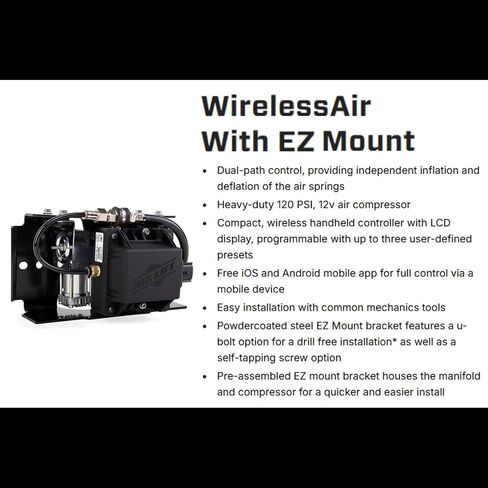 LoadLifter 5000 Ultimate Air Spring Kit مع Wirelessair & EZ Mount متوافق مع 2009-2015 Raptor 4WD | جهاز التحكم عن بُعد | يتضمن Trendsauto صائق in Saudi Arabia